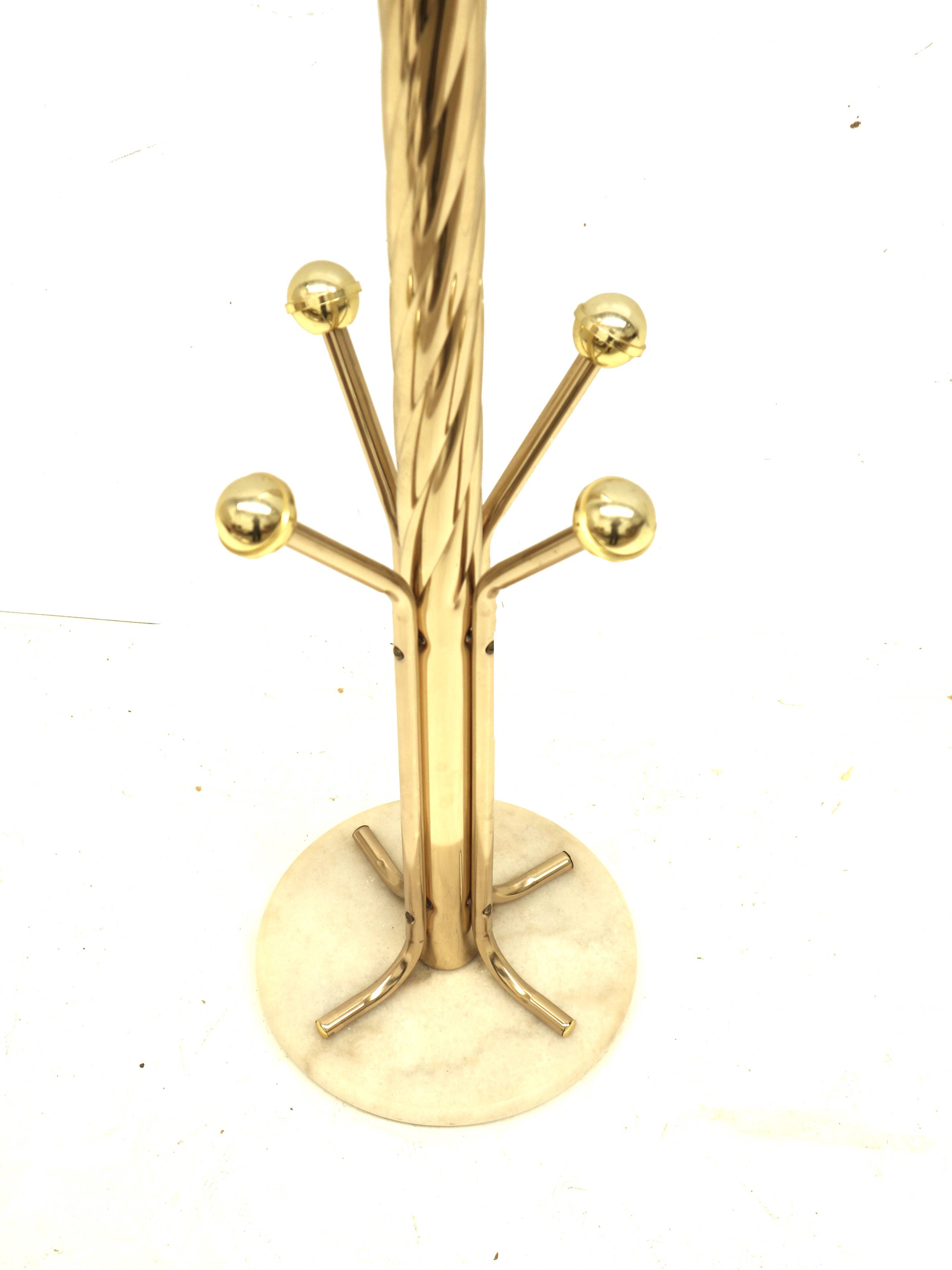 Vintage marble Hollywood Regency coat rack made in the 1970s
