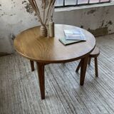 1950s round oak table
