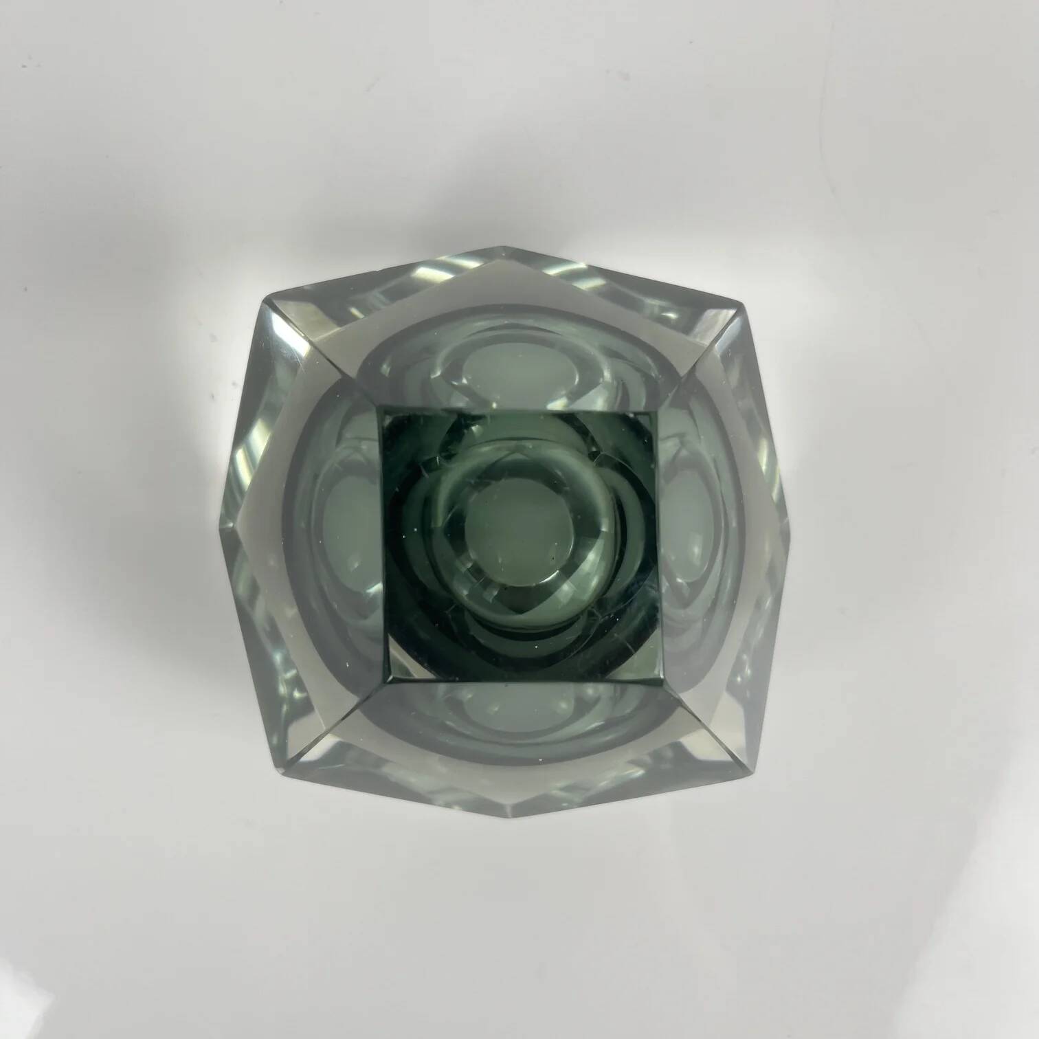 Cendrier / vide poche Sommerso en verre de Murano, forme diamant, Italie, 1970