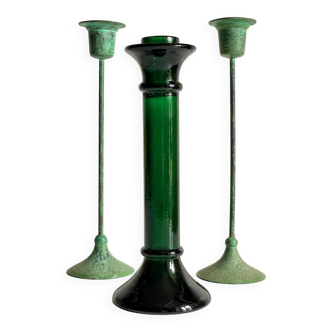 BOUGEOIRS Vintage Glass and Metal