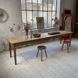 XL farmhouse table in beech and pine 3m