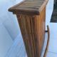 Folding bamboo bar and 2 vintage stools from the 60s/70s