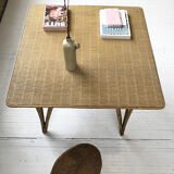 Vintage rattan meal table