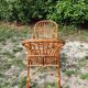 Pair of rattan and bamboo armchairs