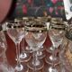 Service à liqueur en cristal émaillé 10 pièces