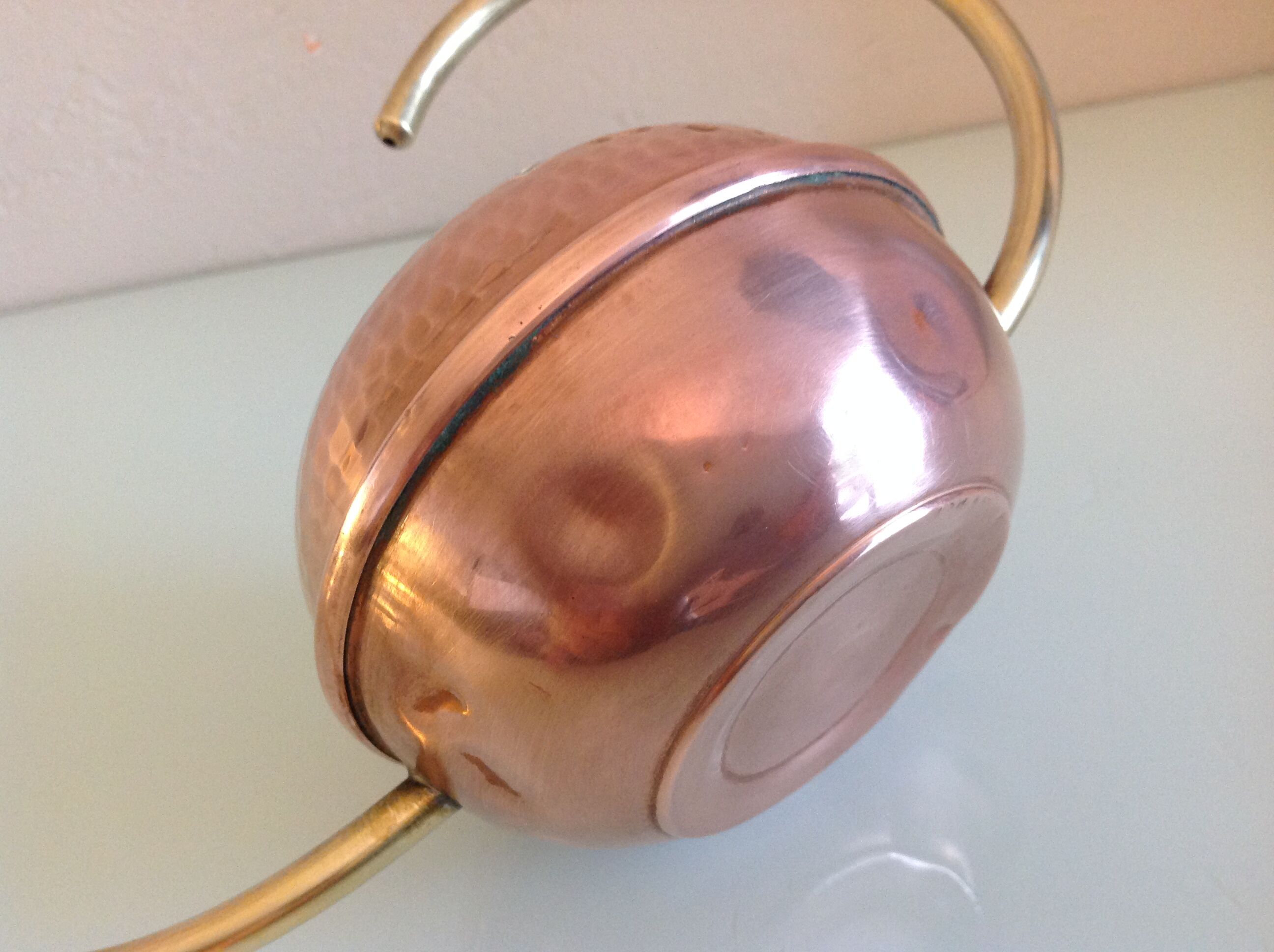 Red copper/vintage ball watering can 60s/70s