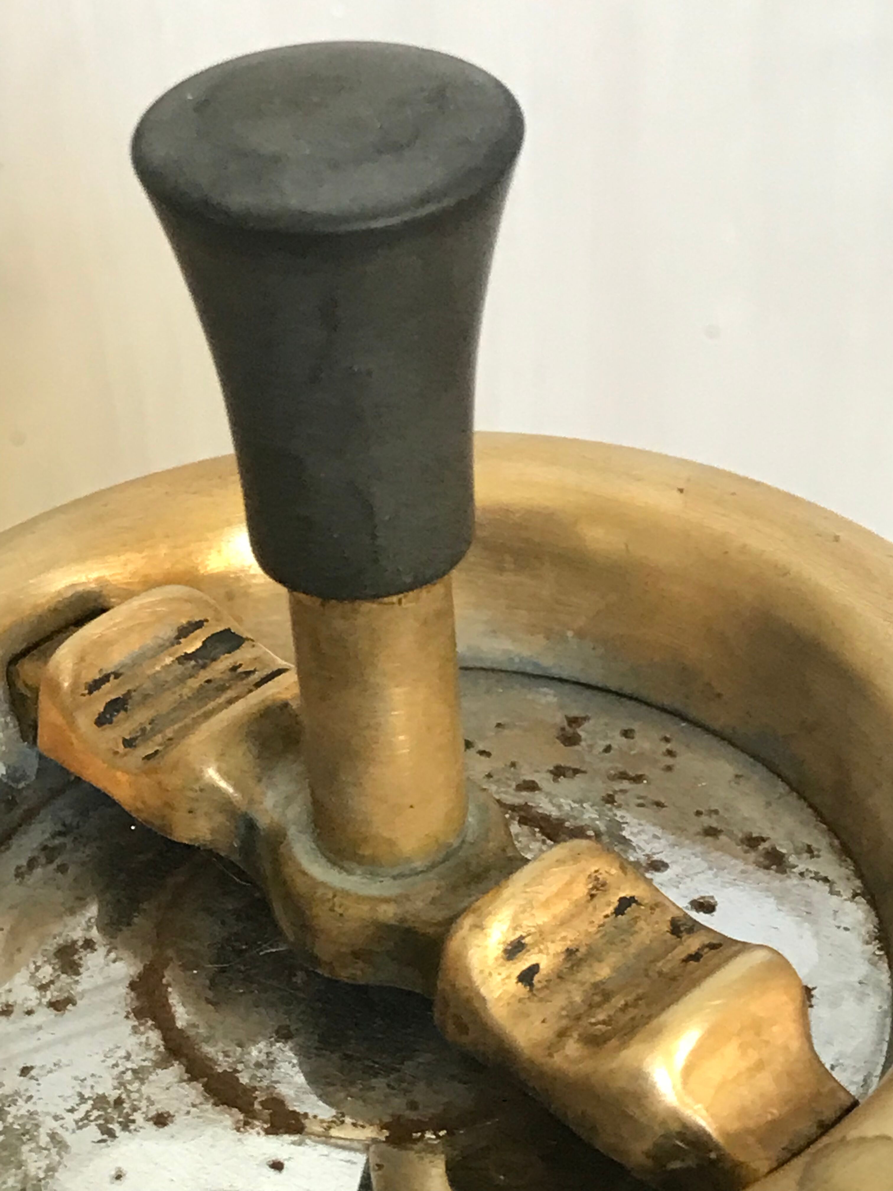 Brass standing ashtray