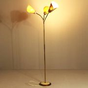 Italian Brass Three Light Floor Lamp, 1960s