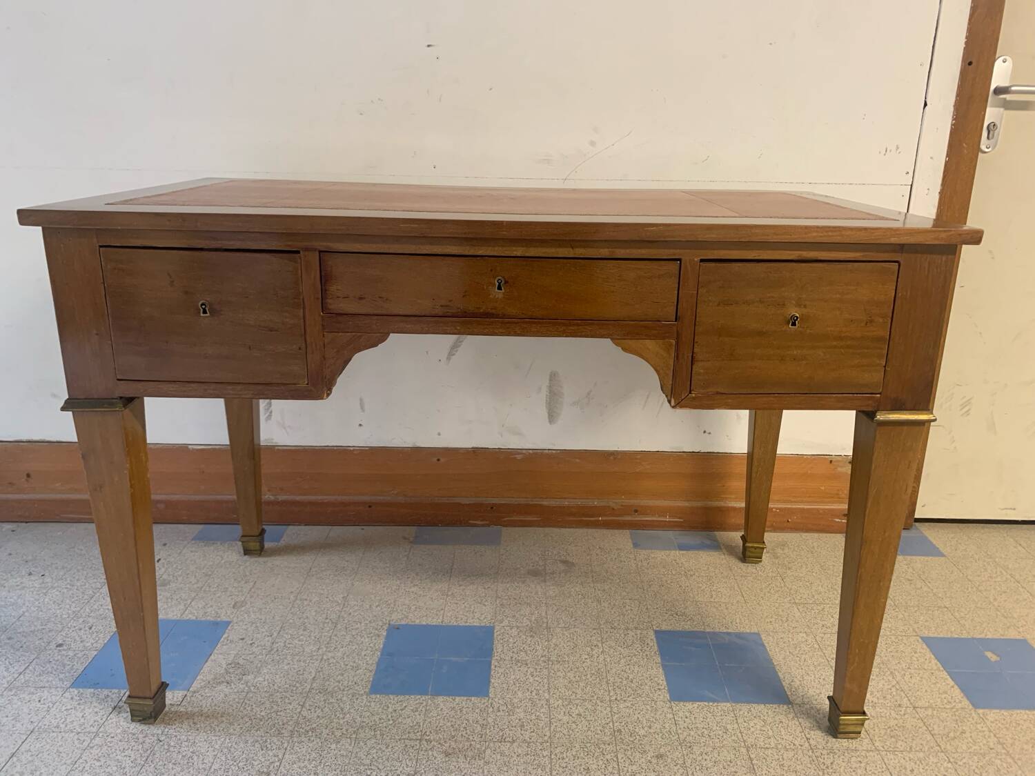 Louis XVI style mahogany desk