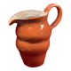 Unusual Pitcher Ceramic in stoneware or glazed earth Signed EL