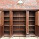 Large oak pharmacy display cabinet