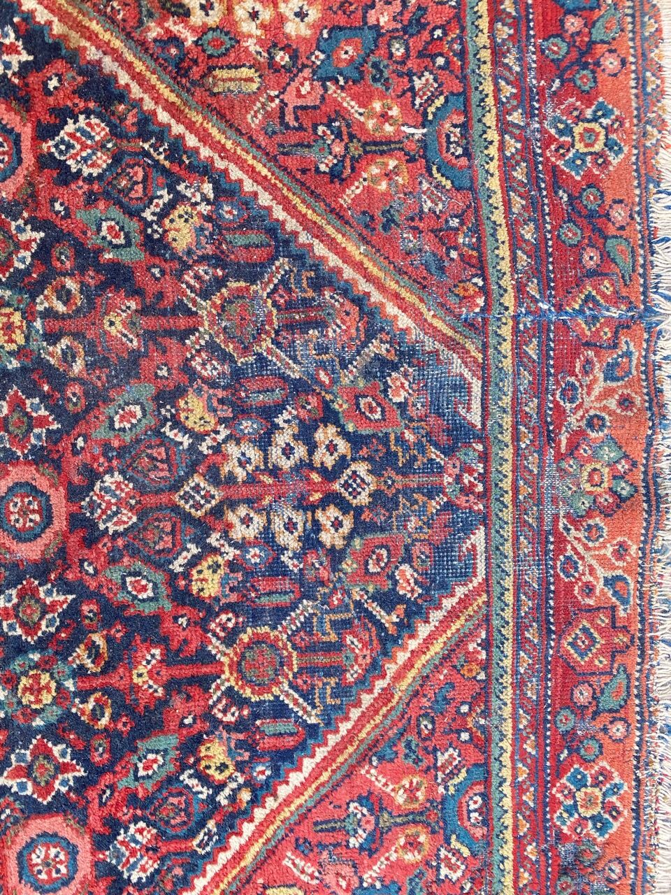Old Persian carpet of Mahal handmade 126x197 cm