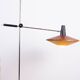 Grand lampadaire inclinable en Acier et Teck par Georges Frydman 1960.