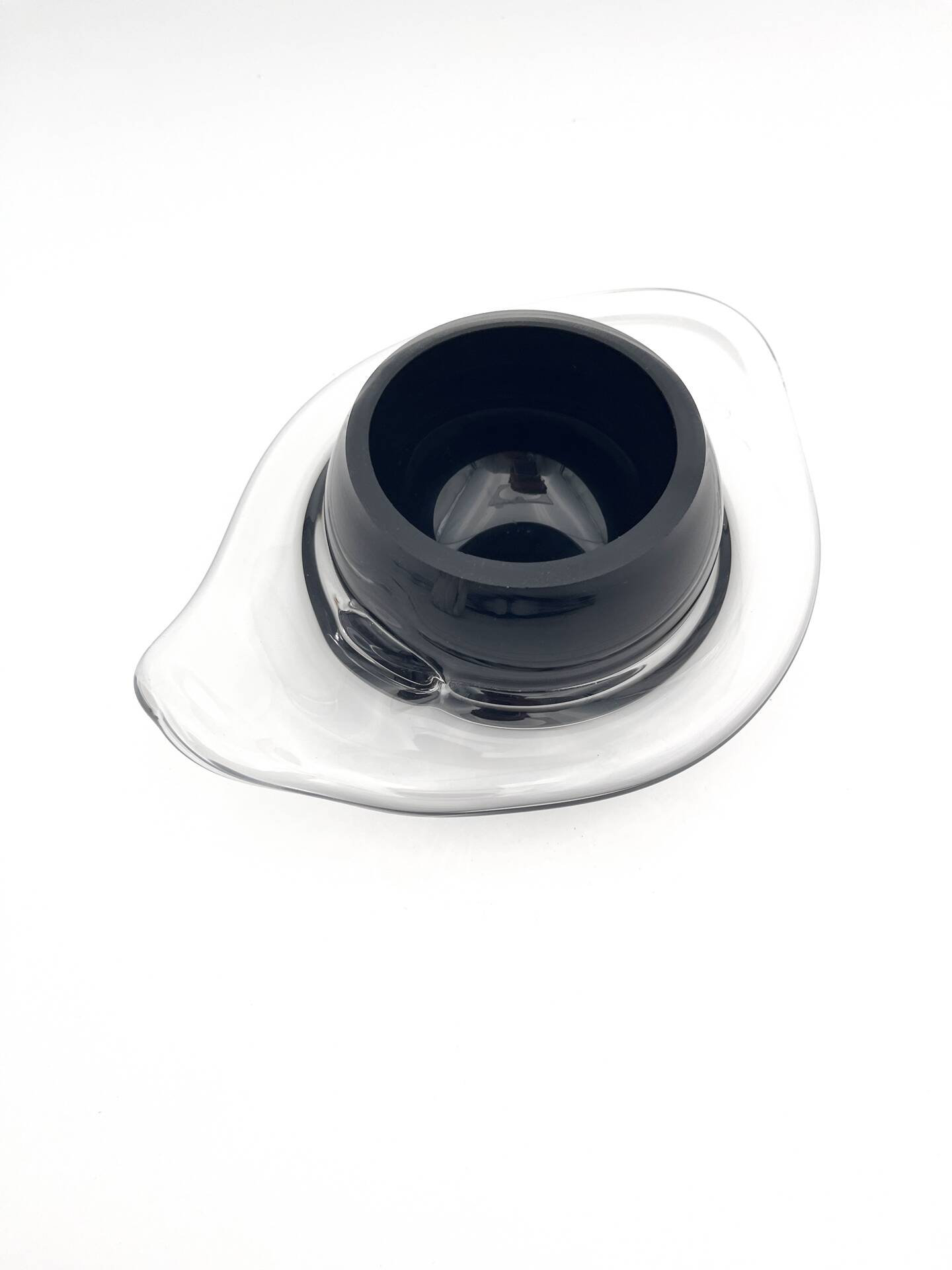 Coupe Vide-Poche Design Verre d'Art Soufflé Signé Ioan Barna