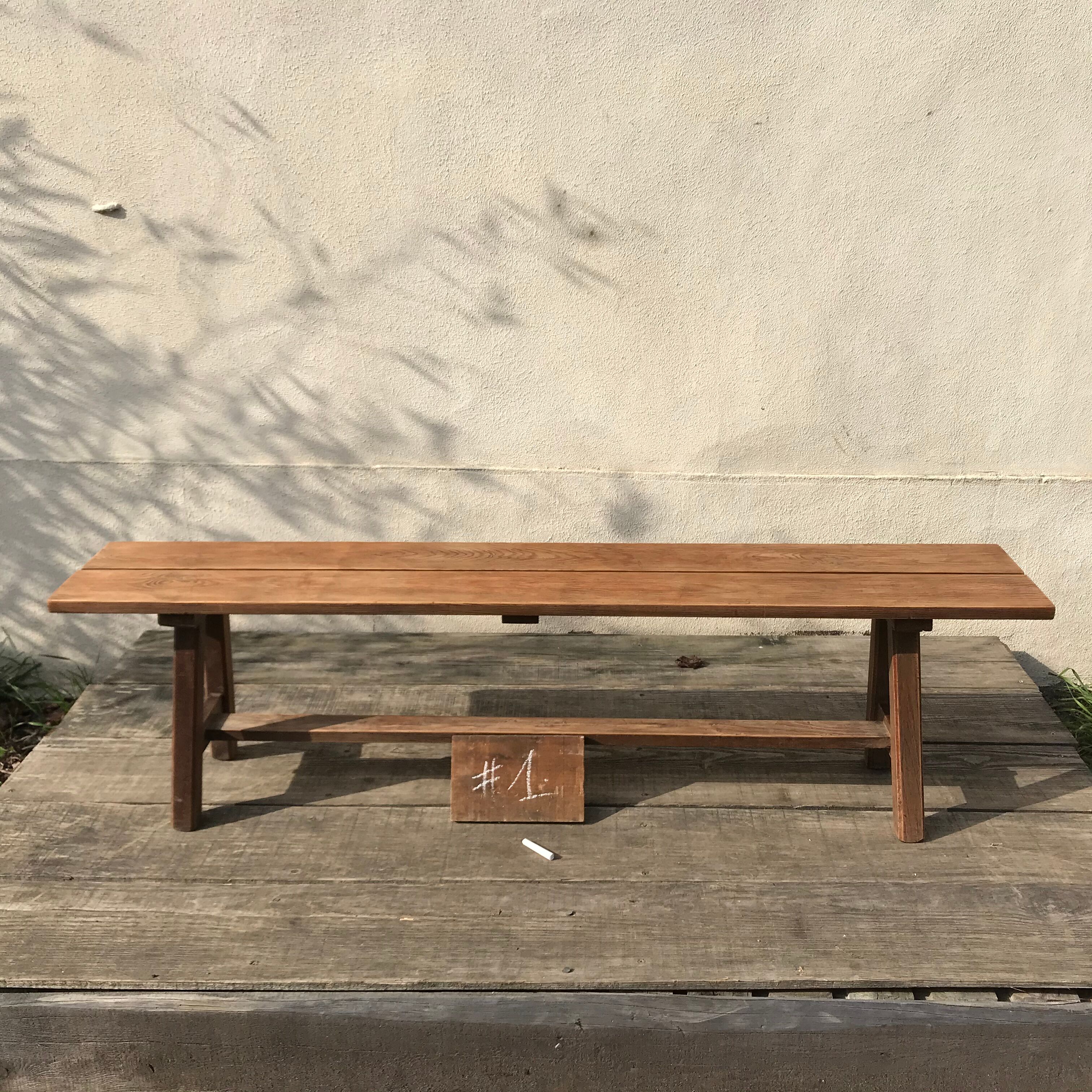 Massive larch farm bench