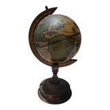 Authentic antique vintage musical globe in wood
