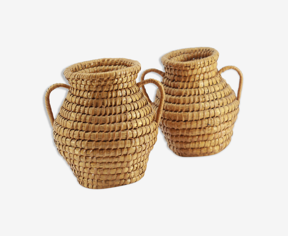 Lot de 2 panières en osier