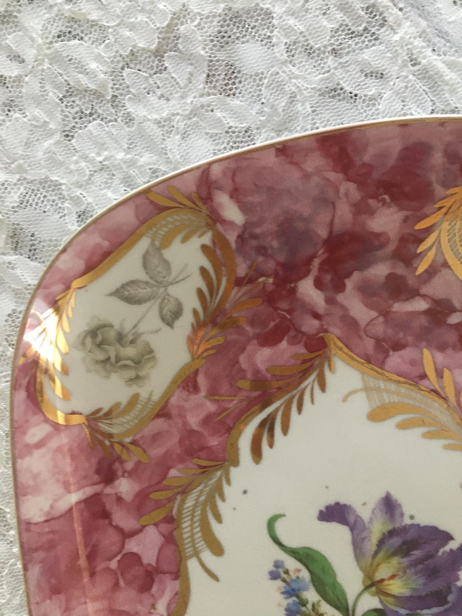 Plat ancien en porcelaine de Copenhague