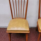 Series of 3 chairs vintage scandinavian style 60's 70's