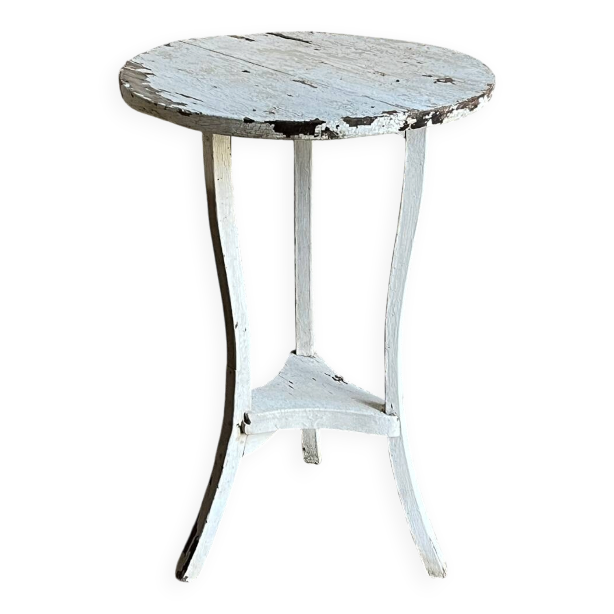Small side table with an antique finish