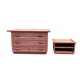 Commode et chevet Roche Bobois signé Maugrion
