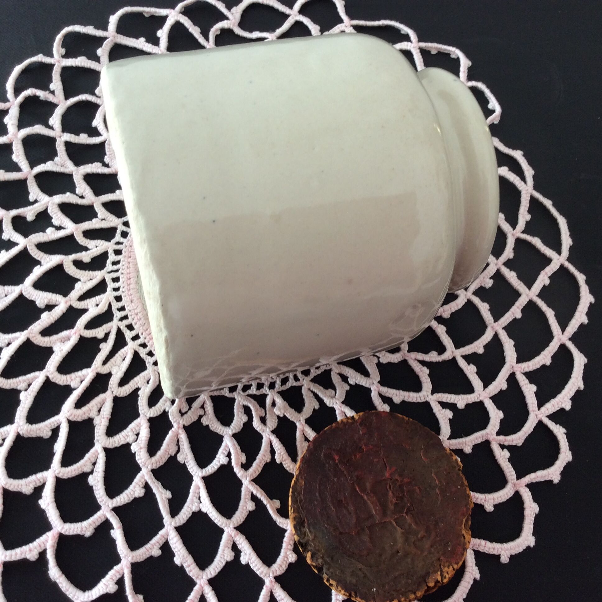 Old mustard pot in glazed stoneware LAB-Lagny with cork stopper