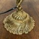 Bronze lamp with glass paste shade - work from the 1970s