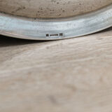 Series of 3 plates in silver metal, Ravinet punch