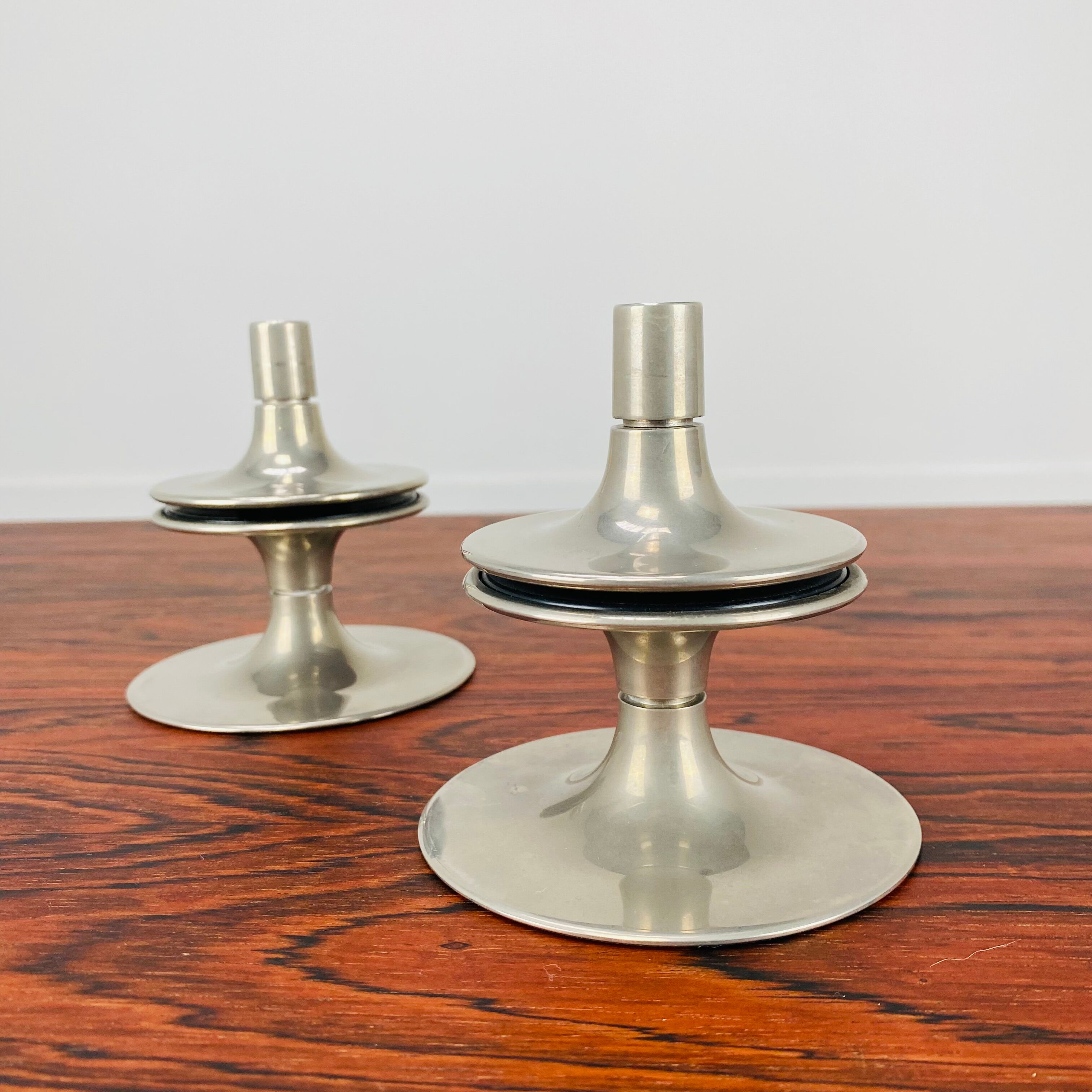 Paire de bougeoirs Fritz Nagel vintage