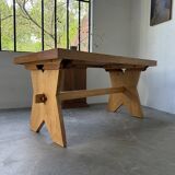 Table, mobilier de montagne en hêtre, 1950