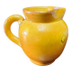 vintage ceramic water jug yellow Vallauris h10cm