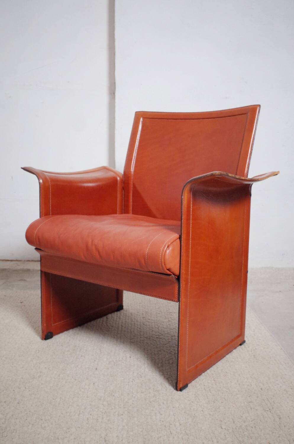 Matteo Grassi Korium Leder Zweisitzer und Sessel Causeuse