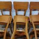 Lot de 6 chaises en bois Monobloc vintage
