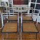 Set of 4 Italian folding chairs with caning.