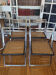 Set of 4 Italian folding chairs with caning.