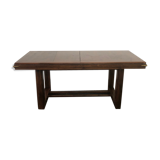 Mahogany table with brass angles