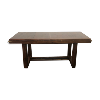 Mahogany table with brass angles