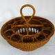 Old bottles and glasses holder wicker vintage aperitif