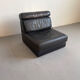 De sede 'ds-77' sofa bed in black leather, 1-seater module