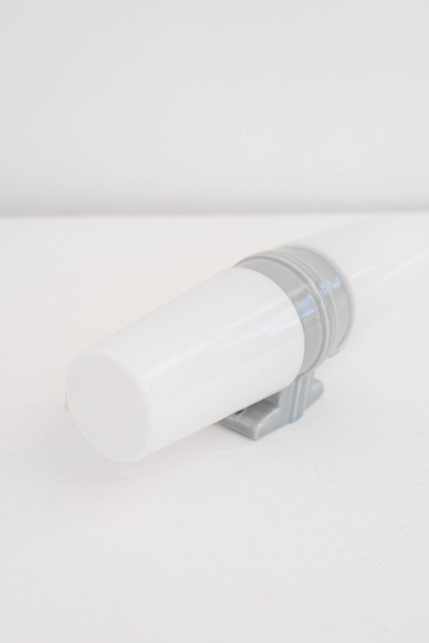 Large Mid-Century Modern Pale Grey Bathroom Sconce by Sigvard Bernadotte