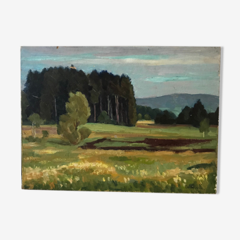 Peinture huile paysage