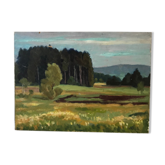 Peinture huile paysage