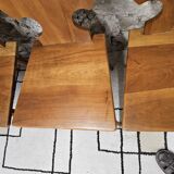 Set of 4 brutalist chairs 1970"
