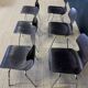 Set of 6 Flototto chairs wenge wood chrome steel 70s