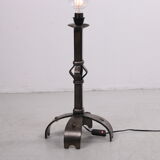 coarse metal sturdy brutalist floor lamp