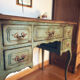 Antique patinated desk, Toscana finish, unique piece.