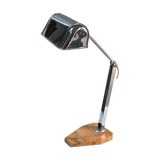 Marble pedestal desk lamp