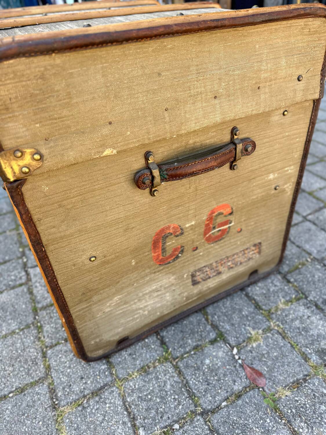 Antique travel trunk