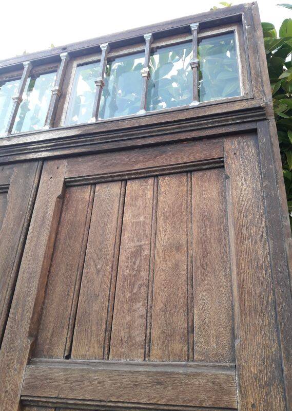 Double entrance door 227x142.2cm oak multi-point lock and frame