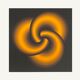 Screen printing Op Art Spirals 1975